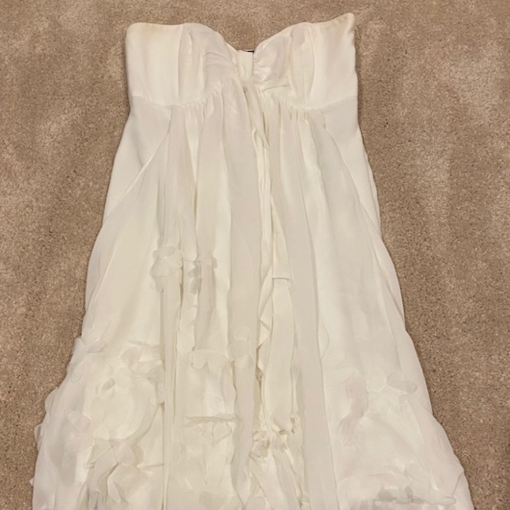 White Strapless Dress (UK size 10, US size 6-8)